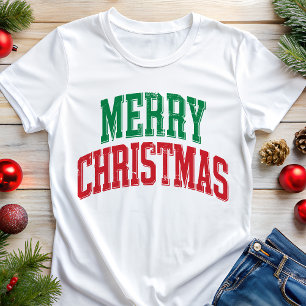 Camiseta Triblenda Tipografía de la diversidad navideña Feliz