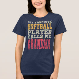 Camiseta Triblenda Tipografía de la jugadora de sóftbol favorita de l