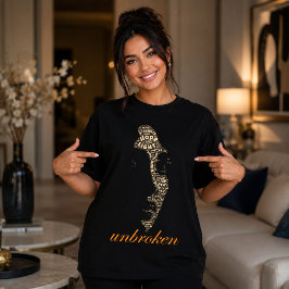 Camiseta Triblenda Tipografía de Mujer Indomable