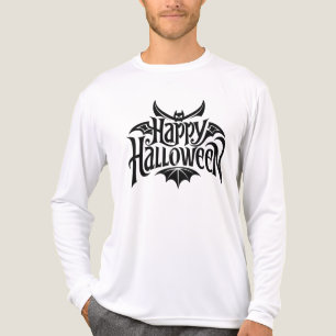Camiseta Triblenda Tipografía de murciélago Feliz Halloween