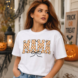 Camiseta Triblenda Tipografía de murciélagos de Halloween con lazo a