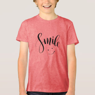 Camiseta Triblenda Tipografía de Pincel de Sonrisa