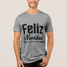 Camiseta Triblenda Tipografía Feliz Navidad Flecha