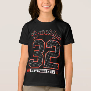 Camiseta Triblenda Tipografía gráfica de diseño atlético de Brooklyn