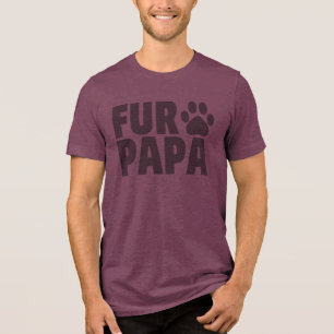Camiseta Triblenda Tipografía gris para Papá Peludo