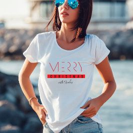 Camiseta Triblenda Tipografía Mínima Feliz Navidad