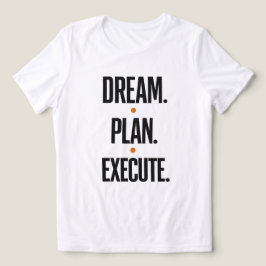 Camiseta Triblenda Tipografía Motivacional Femenina Plan de Sueños Ej