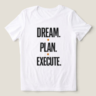 Camiseta Triblenda Tipografía Motivacional Femenina Plan de Sueños Ej