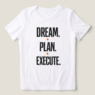 Camiseta Triblenda Tipografía Motivacional Femenina Plan de Sueños Ej