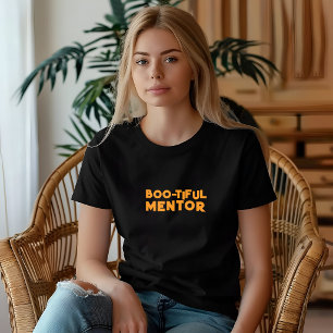 Camiseta Triblenda Tipografía naranja Boo-tiful Mentor