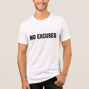 Camiseta Triblenda Tipografía Negrita de Fitness Sin Excusas