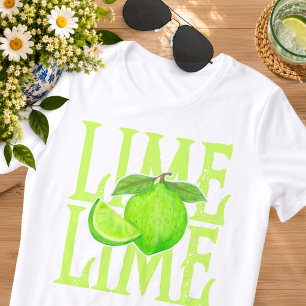 Camiseta Triblenda Tipografía Negrita de Lima con Lima Verde y Cuña