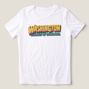 Camiseta Triblenda Tipografía Retro de Washington DC