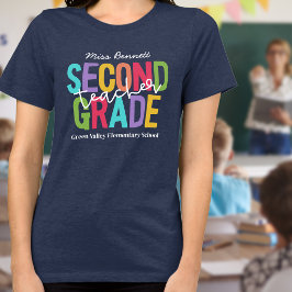 Camiseta Triblenda Tipografía Vibrante Segunda Grado Profesora Agrega