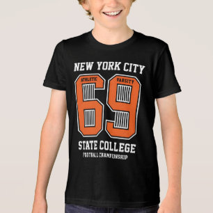 Camiseta Triblenda Tipografía vintage universitaria vector de nueva y