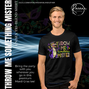 Camiseta Triblenda "Tírame algo, señor" Mardi Gras Unisex