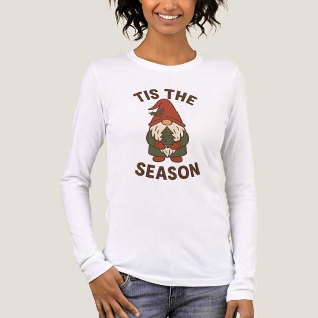Camiseta Triblenda Tis The Season Gnome Christmas (Anverso)