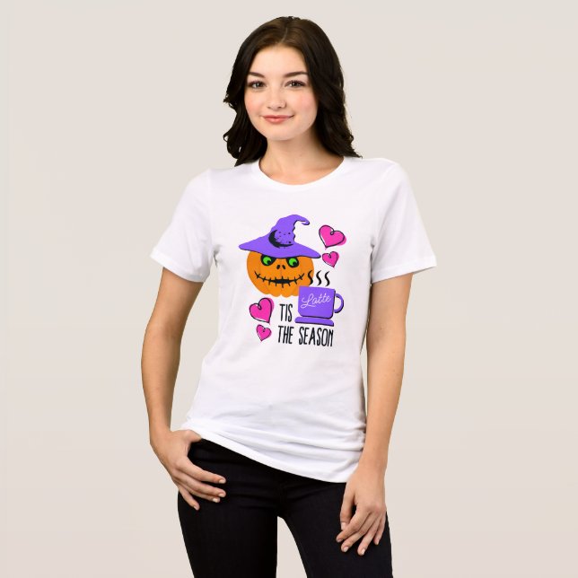 Camiseta Triblenda Tis the Season Pumpkin Spice Halloween T-Shirt (Anverso Completo)
