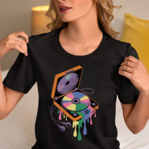 Camiseta Triblenda Tocadiscos Derretido Colorido