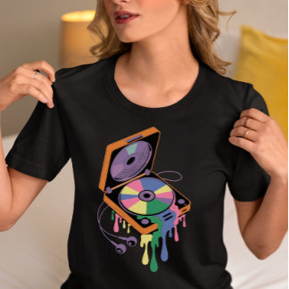Camiseta Triblenda Tocadiscos Derretido Colorido