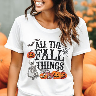 Camiseta Triblenda Todas las cosas lindas y divertidas de otoño Hallo