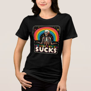 Camiseta Triblenda "Todo apesta" Skeleton & Rainbow Shirt 💀 🌈 🙃