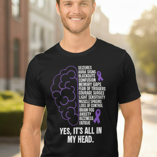 Camiseta Triblenda Todo en mi cabeza Conciencia de la epilepsia