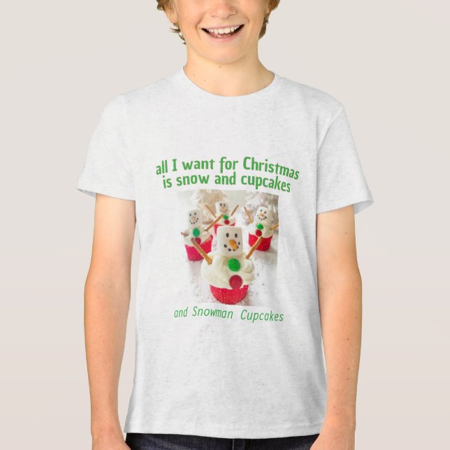 Camiseta Triblenda Todo lo que quiero de los Navidades son pasteles d (Anverso)