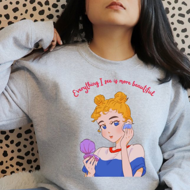 Camiseta Triblenda Todo Lo Que Veo Es Más Hermoso - Aesthe De Moda (Everything I See Is More Beautiful - Trendy Aesthetic Design for T-Shirts and Accessories)