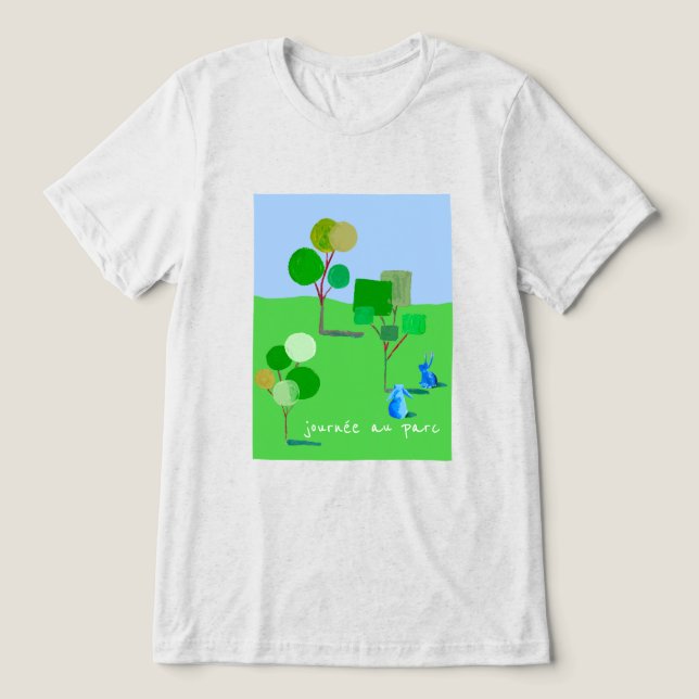 Camiseta Triblenda Todos los conejos, día del parque (Diseño delantero )