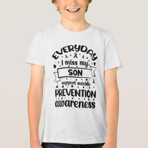Camiseta Triblenda Todos los días extraño a mi hijo apoyar la prevenc
