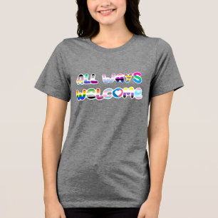 Camiseta Triblenda Todos los modos bienvenida a la inclusión LGBTQIA+