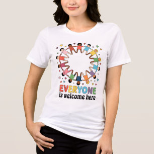 Camiseta Triblenda Todos Son Bienvenidos Aquí Profesor Idaho 61