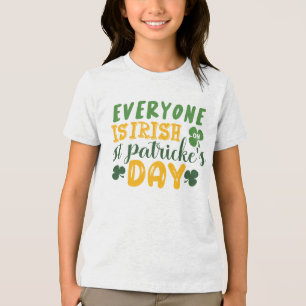 Camiseta Triblenda Todos son irlandeses, Día de San Patricio
