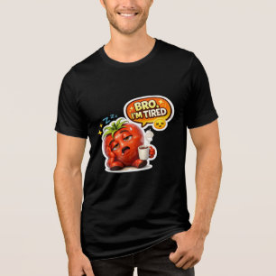 Camiseta Triblenda Tomate Cansado Divertido Hermano Estoy Cansado Lin