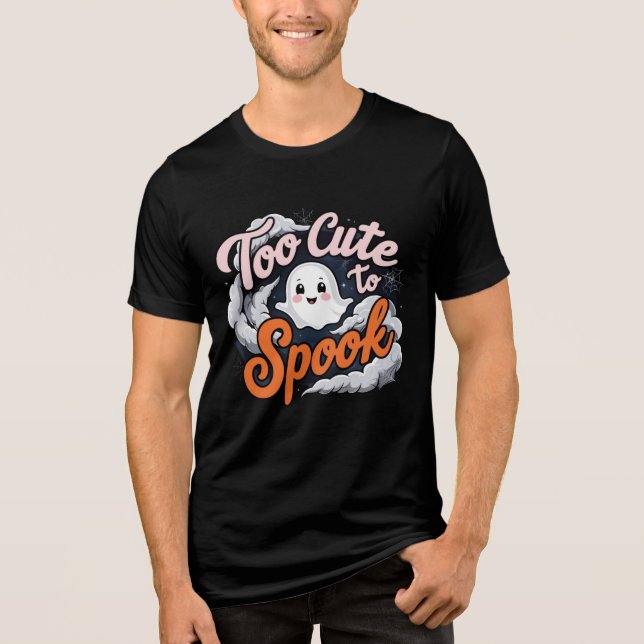 Camiseta Triblenda Too Cute to Spook Ghost Design (Anverso)