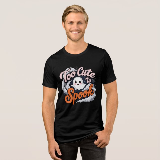 Camiseta Triblenda Too Cute to Spook Ghost Design (Anverso Completo)