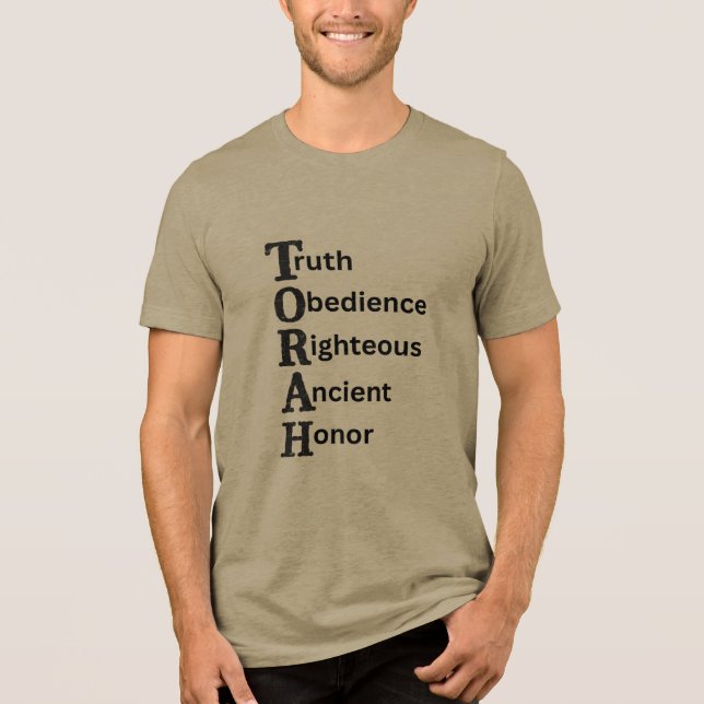 Camiseta Triblenda Torah T-Shirt show the true meaning of Torah  (Anverso)