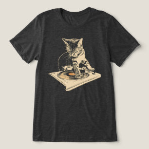 Camiseta Triblenda Torno de DJ Gato Disco de Vinilo
