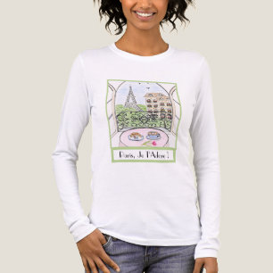 Camiseta Triblenda Torre Eiffel Acuarela Caprichosa PARIS JE T'ADORE