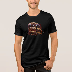 Camiseta Triblenda Torta de chocolate de varias capas indulgente de S