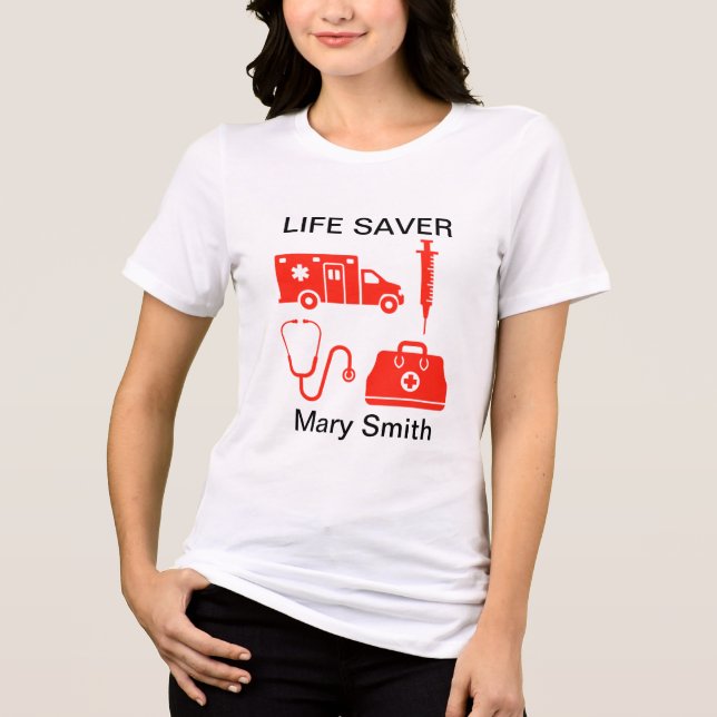 Camiseta Triblenda Trabajador médico (Anverso)