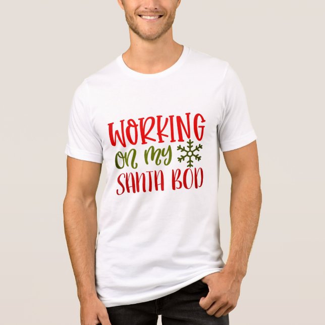 Camiseta Triblenda Trabajar en mi sangre de Santa | NAVIDADES (Anverso)