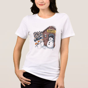 Camiseta Triblenda Trabajos de nariz de muñeco de nieve