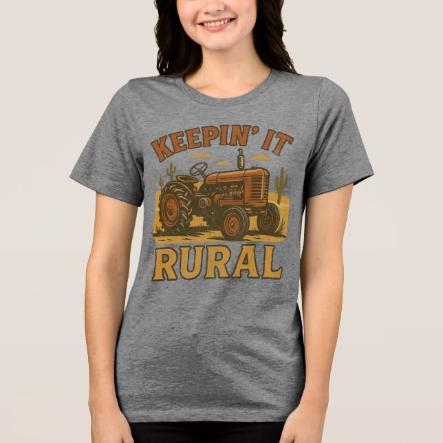 Camiseta Triblenda Tractor rural (Anverso)