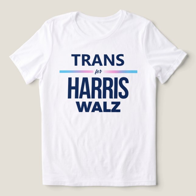 Camiseta Triblenda Trans para Harris Walz (Diseño delantero )