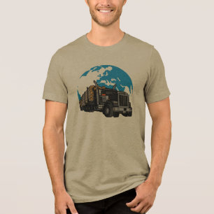 Camiseta Triblenda Transporte de madera de camión maderero de logísti