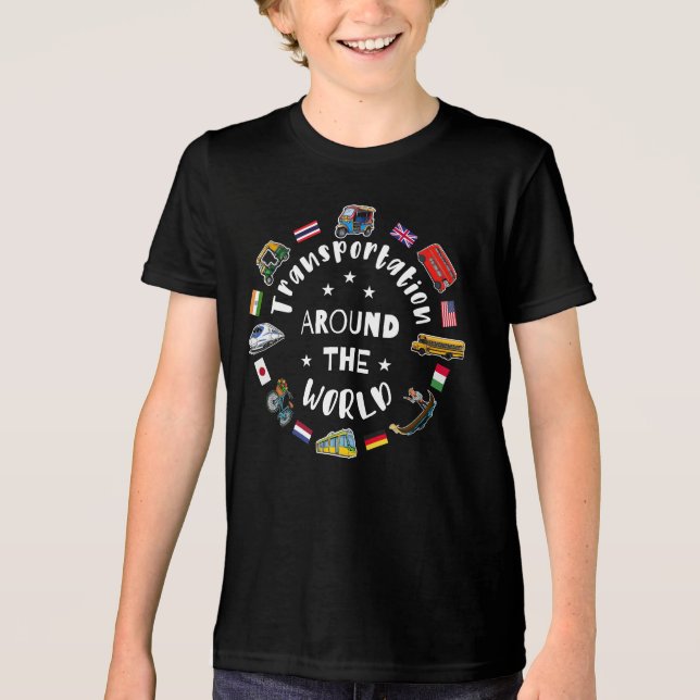 Camiseta Triblenda Transporte en todo el mundo (Anverso)