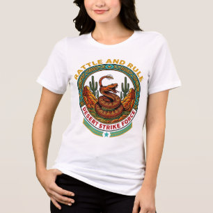 Camiseta Triblenda Traqueteo y Regla Fuerza de Choque del Desierto