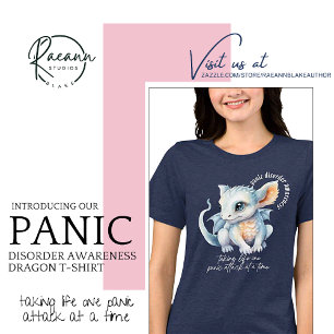 Camiseta Triblenda Trastorno de Pánico Conciencia Dragón LETRAS BLANC